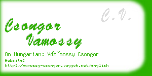 csongor vamossy business card